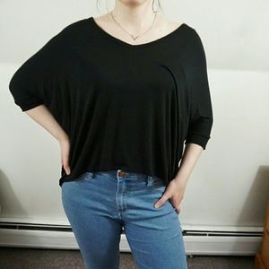 Forever21 3/4 Sleeve V-Neck Top